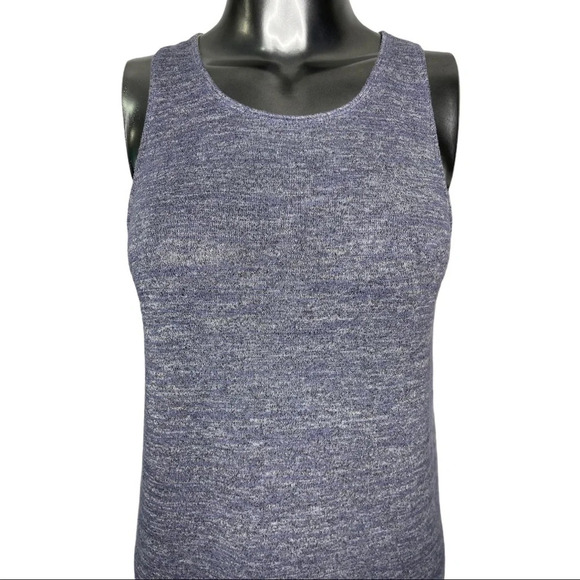 🛍️3/$40 Aritzia Wilfred Free Heather Blue Sleeveless  Tunic Top Size Small - Picture 4 of 5